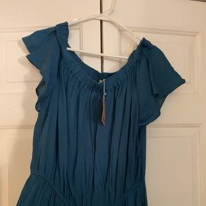 NWT Teal blue pantsuit with pockets. 1XL